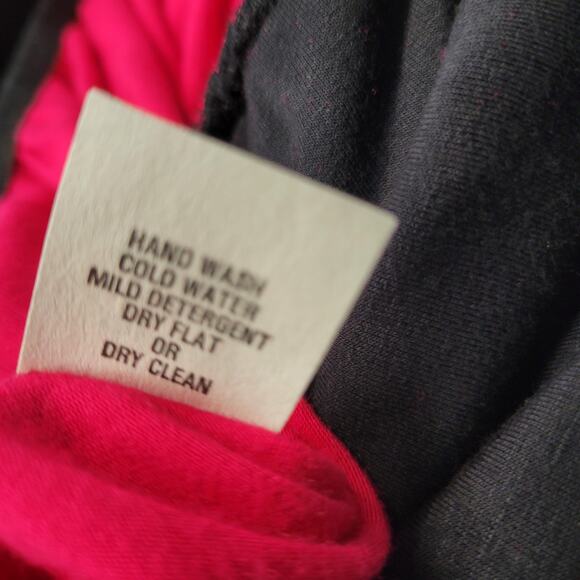 Joan Vass Dress Womens Medium Pink Black Sleeveless Colorblock Casual Stretch - Picture 9 of 11